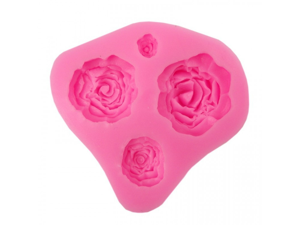 Silicone mold - Pentart - 4 roses