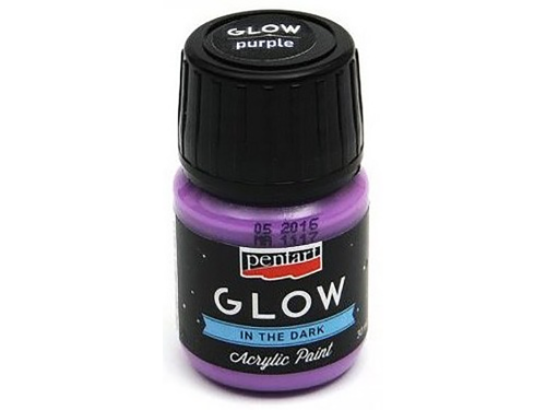 Glow in the dark acrylic paint - Pentart - lila, 30 ml