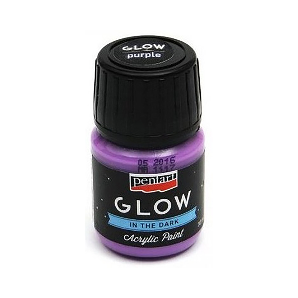 Glow in the dark acrylic paint - Pentart - lila, 30 ml
