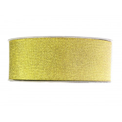 Wstążka brokatowa 38 mm 32 m złota