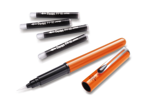 Pocket Brush Pen + black cartridge - Pentel