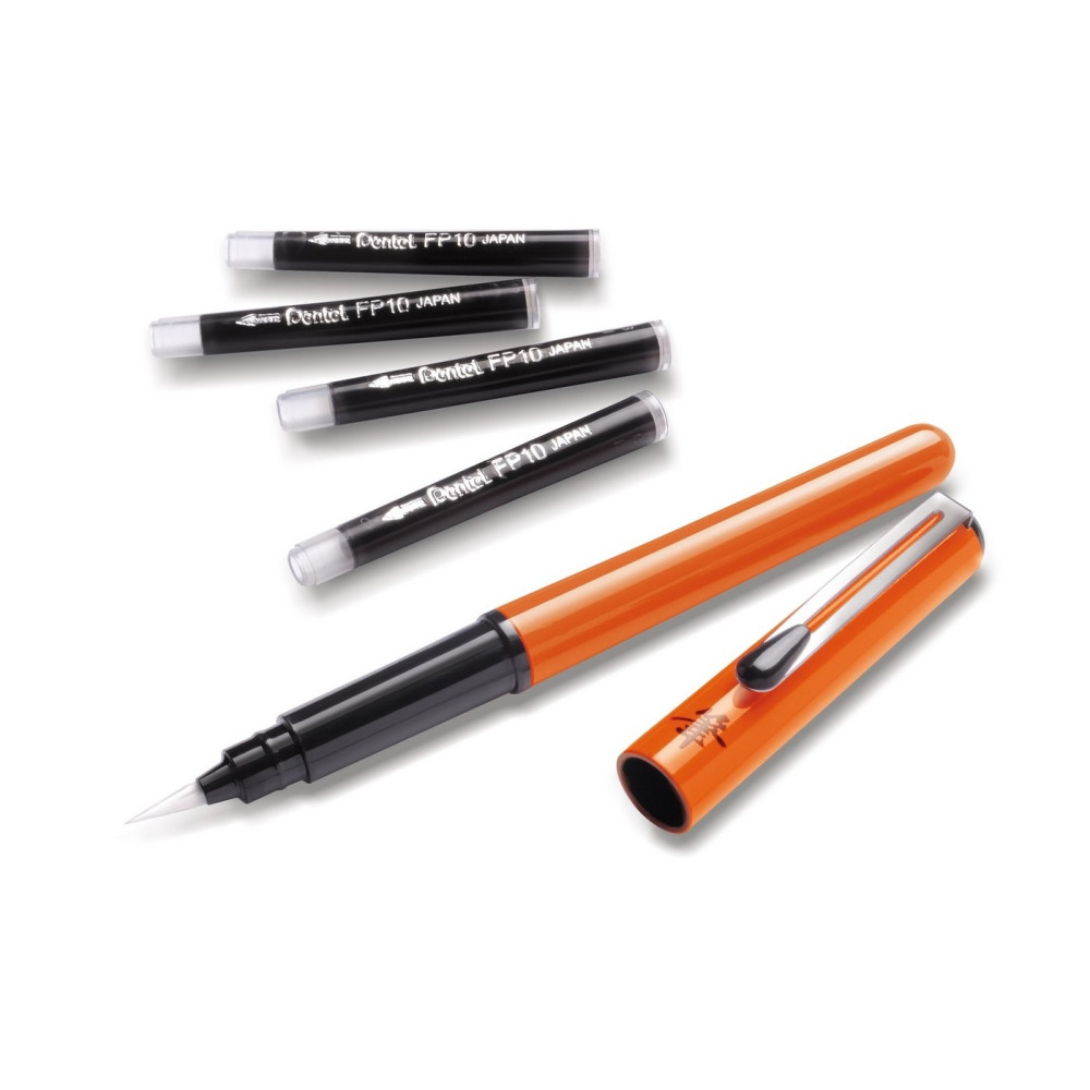 Pocket Brush Pen + black cartridge - Pentel