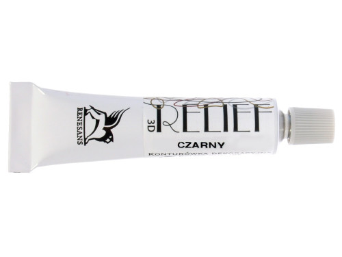 Contour liner relief outliner Deco - Renesans - black, 20 ml