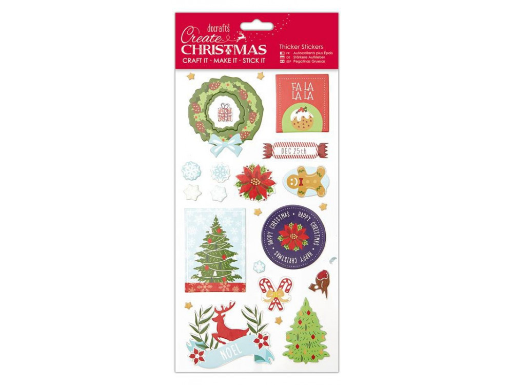 Naklejki ozdobne, wypukłe - Papermania - Christmas Icons
