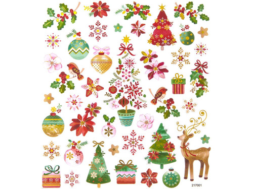Stickers - X-mass, 43 pcs