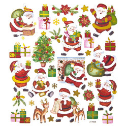 Stickers - Santa Claus, 32 pcs
