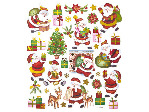 Stickers - Santa Claus, 32 pcs