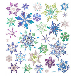 Stickers - Snowflakes, 30 pcs