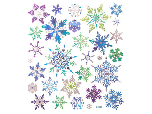 Stickers - Snowflakes, 30 pcs