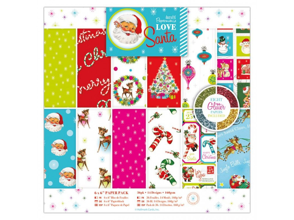 Docrafts Papermania 12x12/" 48 Sheets Scrapbooking Coloured Paper Pack 160gsm