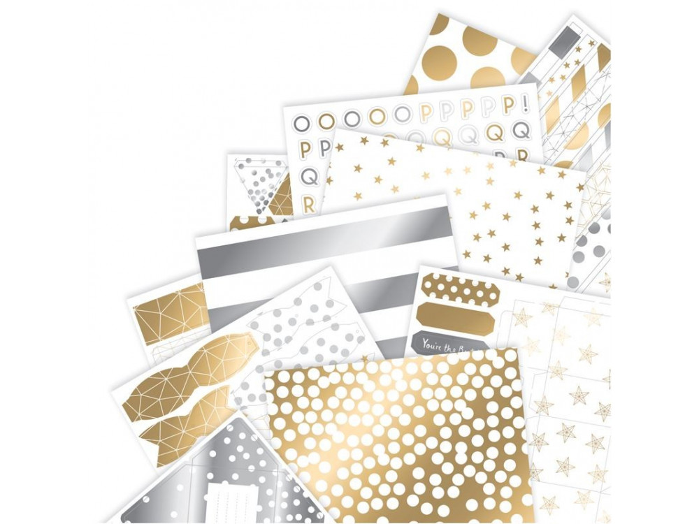 silver glitter 15 die cut keys