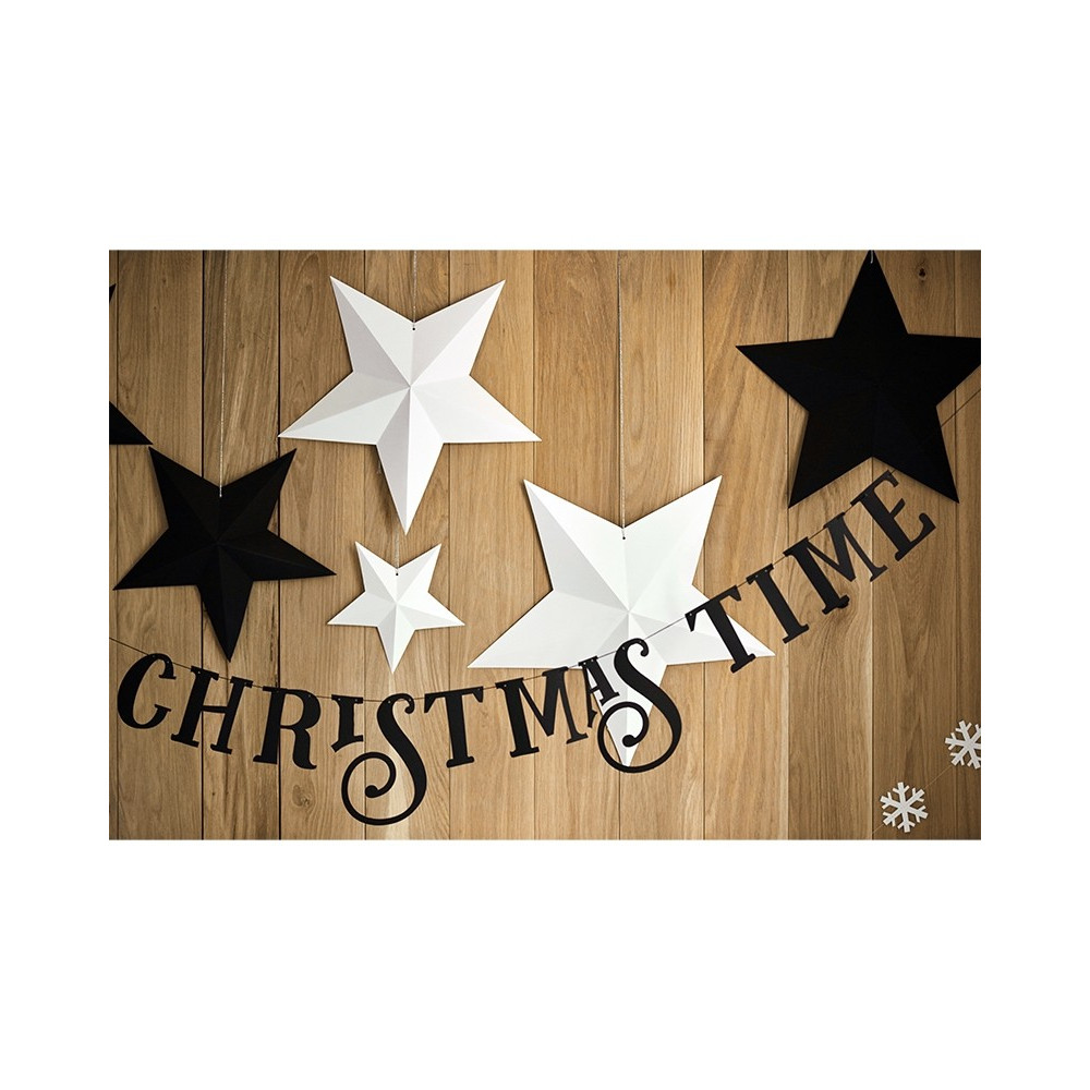 Girlanda świąteczna Christmas Time - czarna, 80 cm