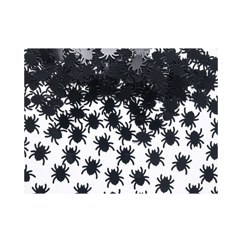 Konfetti Pająki - czarne, 1,2 x 1,2 cm, 15 g