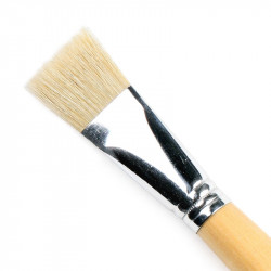 Flat, natural brush, 6028F series - Renesans - long handle, no. 20