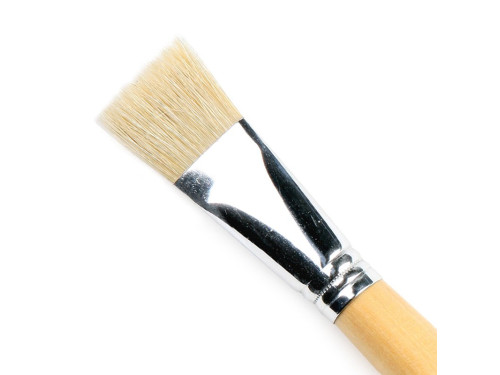 Flat, natural brush, 6028F series - Renesans - long handle, no. 20