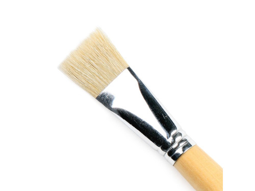 Flat, natural brush, 6028F series - Renesans - long handle, no. 16