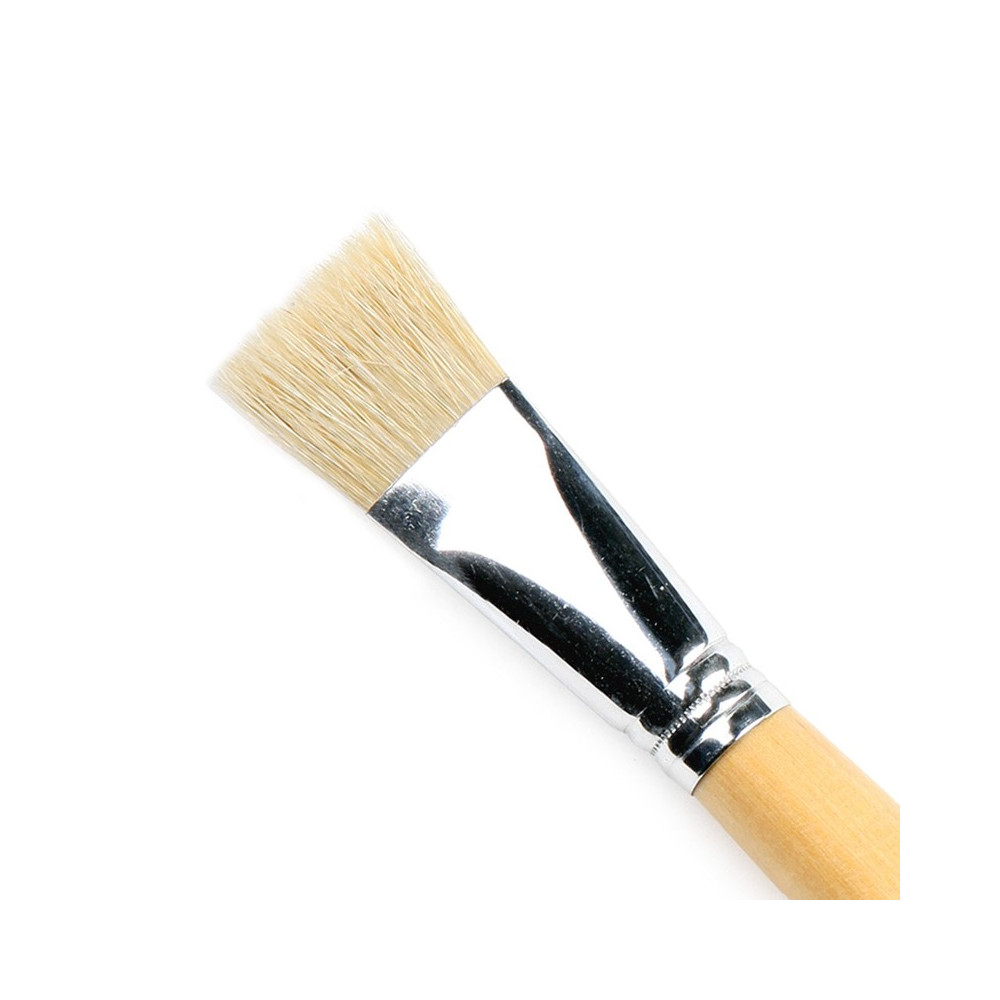 Flat, natural brush, 6028F series - Renesans - long handle, no. 16