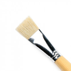 Flat, natural brush, 6028F series - Renesans - long handle, no. 8