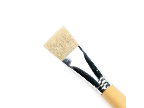 Flat, natural brush, 6028F series - Renesans - long handle, no. 6