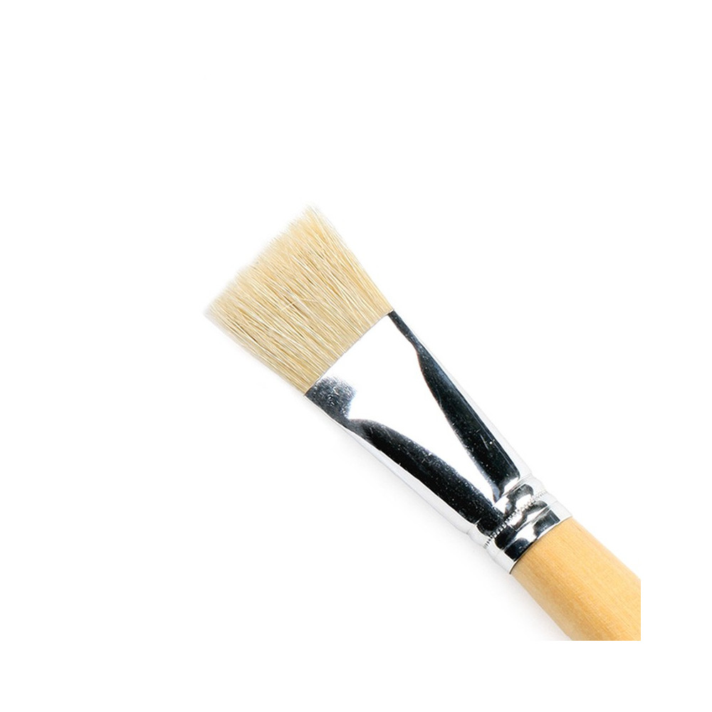 Flat, natural brush, 6028F series - Renesans - long handle, no. 6