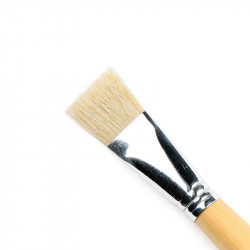 Flat, natural brush, 6028F series - Renesans - long handle, no. 4