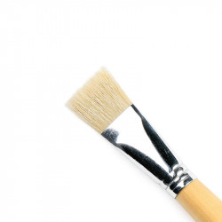 Flat, natural brush, 6028F series - Renesans - long handle, no. 2