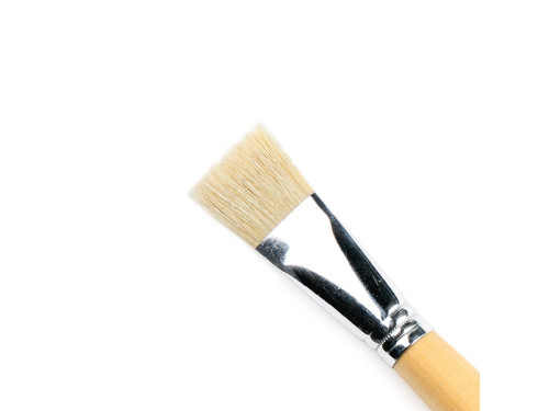 Flat, natural brush, 6028F series - Renesans - long handle, no. 2