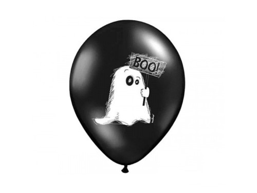 Balony Duszek - czarne, 30 cm, 6 szt.