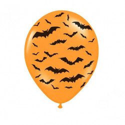 Bats balloons - orange, 30 cm, 6 pcs.