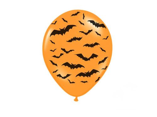 Bats balloons - orange, 30 cm, 6 pcs.