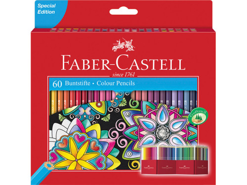 Zestaw kredek ołówkowych w pudełku, Zamek - Faber-Castell - 60 kolorów