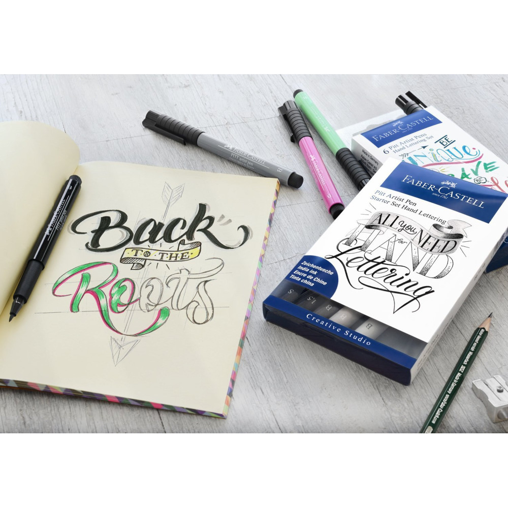 Pitt Artist Pen Green, 6 pieces - Faber-Castell
