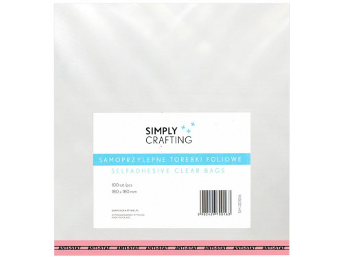 Self-adhesive foil plastic bags 18 x 18 cm 100 pcs