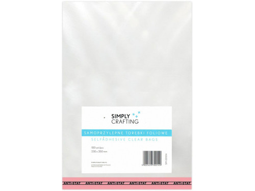 Self-adhesive foil plastic bags 100 pcs 23 x 35 cm