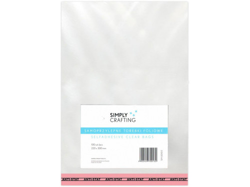 Self-adhesive foil plastic bags 22 x 30 cm 100 pcs