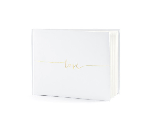 Guest book Love - white, 18,5 x 24 cm, 22 sheets