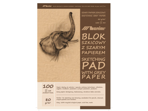 Sketch block eco-gray-brown A4 - Leniar