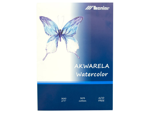Blok do akwareli A5 - Leniar - 300 g, 10 ark.