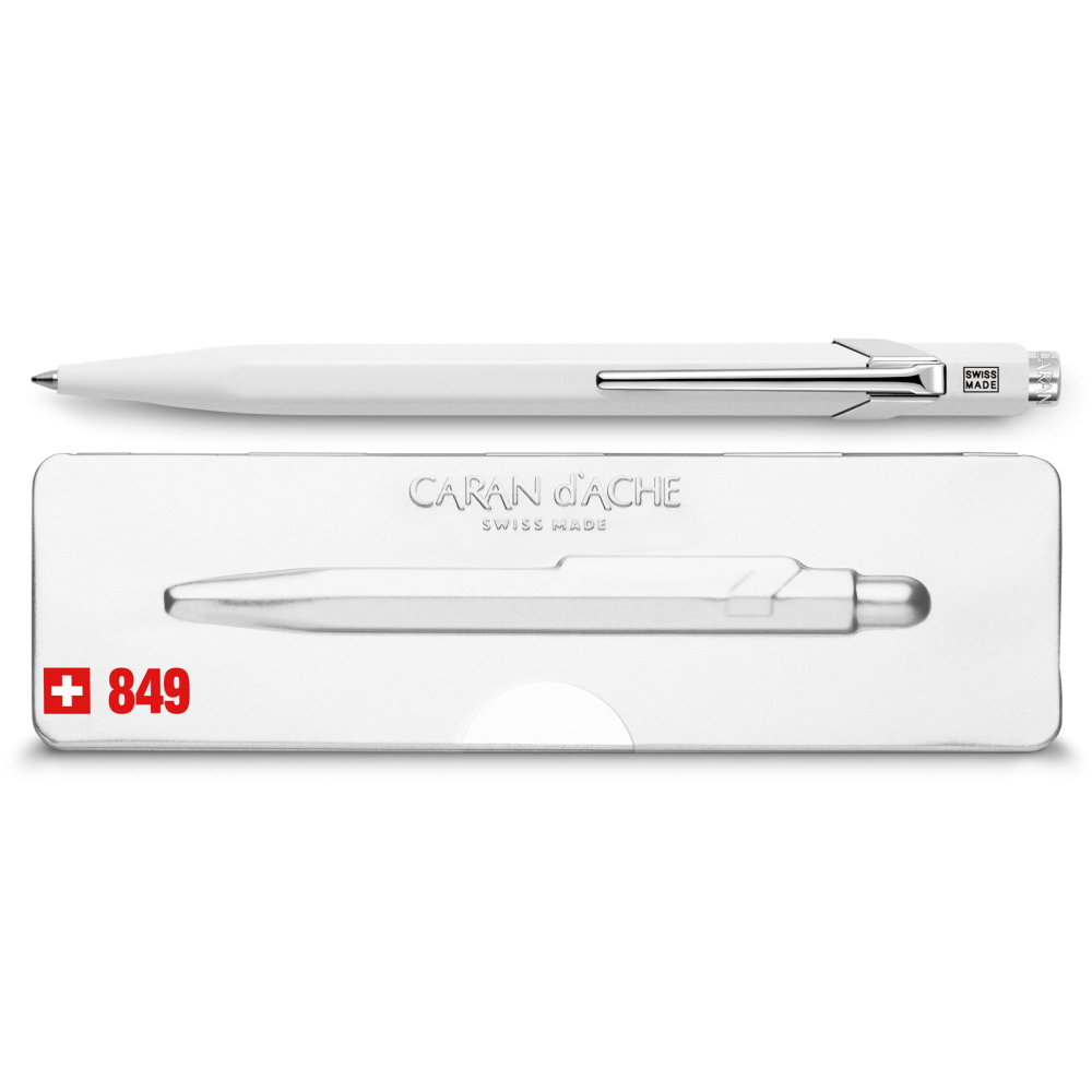 Długopis 849 Pop Line z etui - Caran d'Ache - biały