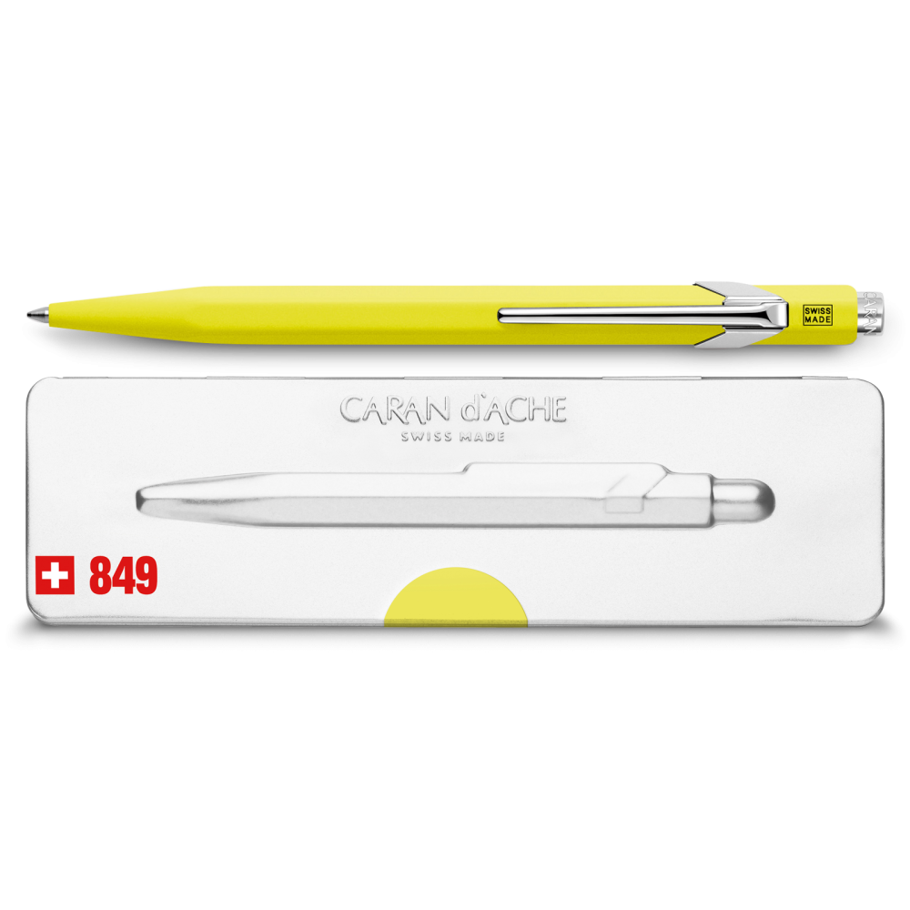 Długopis 849 Pop Line z etui - Caran d'Ache - żółty