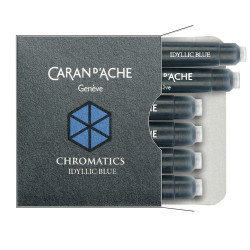 Naboje atramentowe Chromatics - Caran d'Ache - niebieskie, 6 szt.
