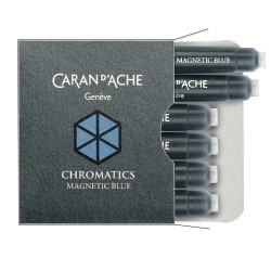Naboje atramentowe Chromatics - Caran d'Ache - niebieskie, 6 szt.