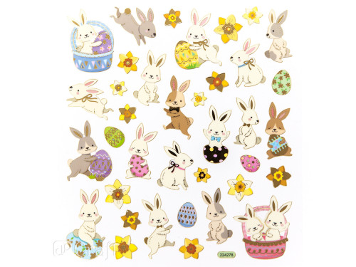 Stickers - Bunnies, 37 pcs