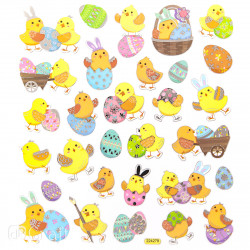 Stickers - Chickens, 30 pcs