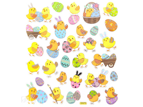 Stickers - Chickens, 30 pcs