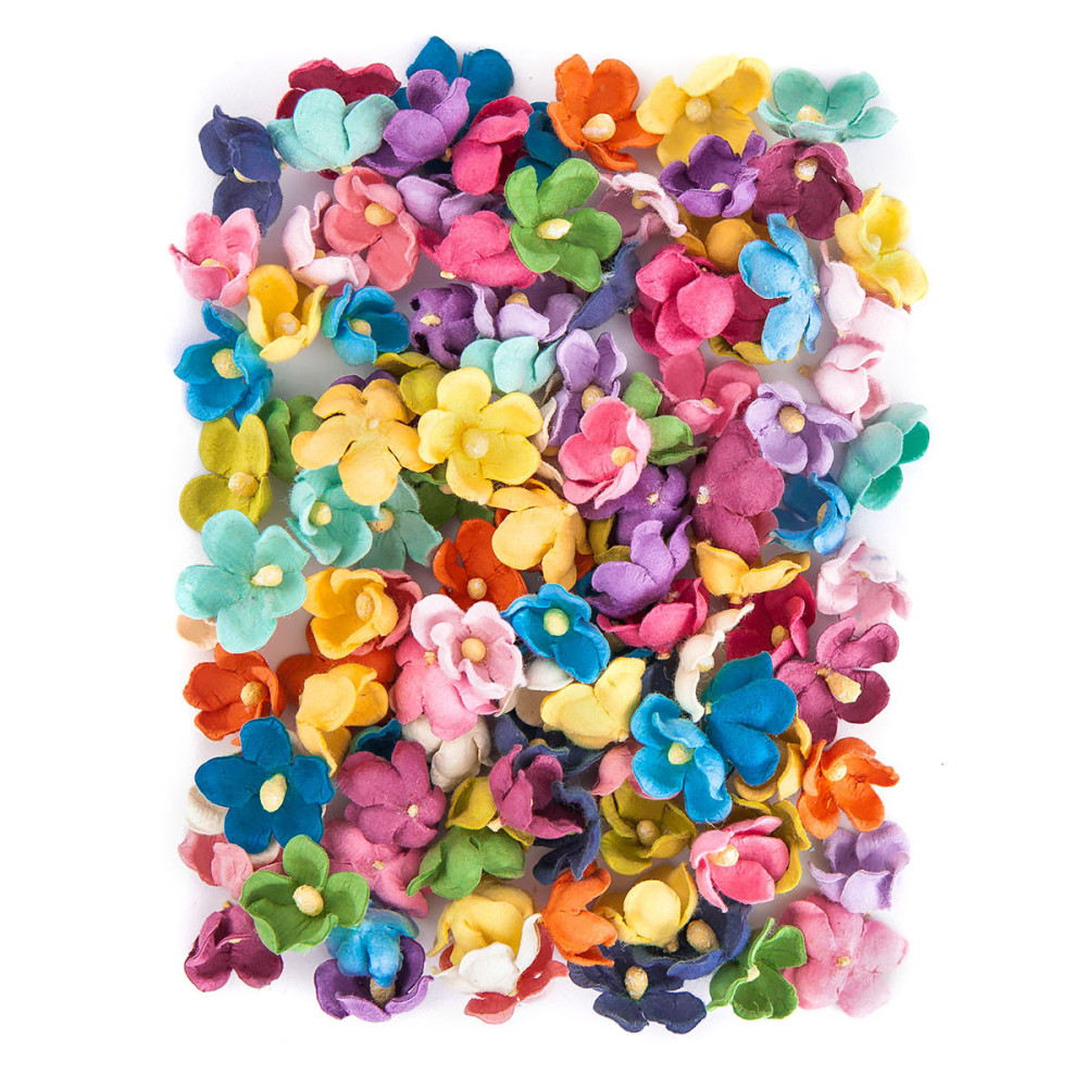 Kwiaty papierowe - DpCraft - kolorowe, 60 szt.