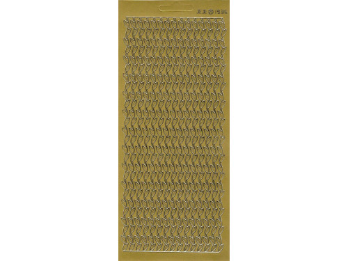 Stickersy, naklejki ażurowe - Szlaczek z listków, złoty