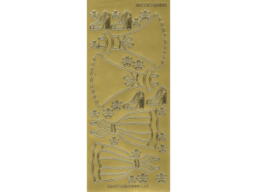 Stickersy - Sukienki 3015 Gold