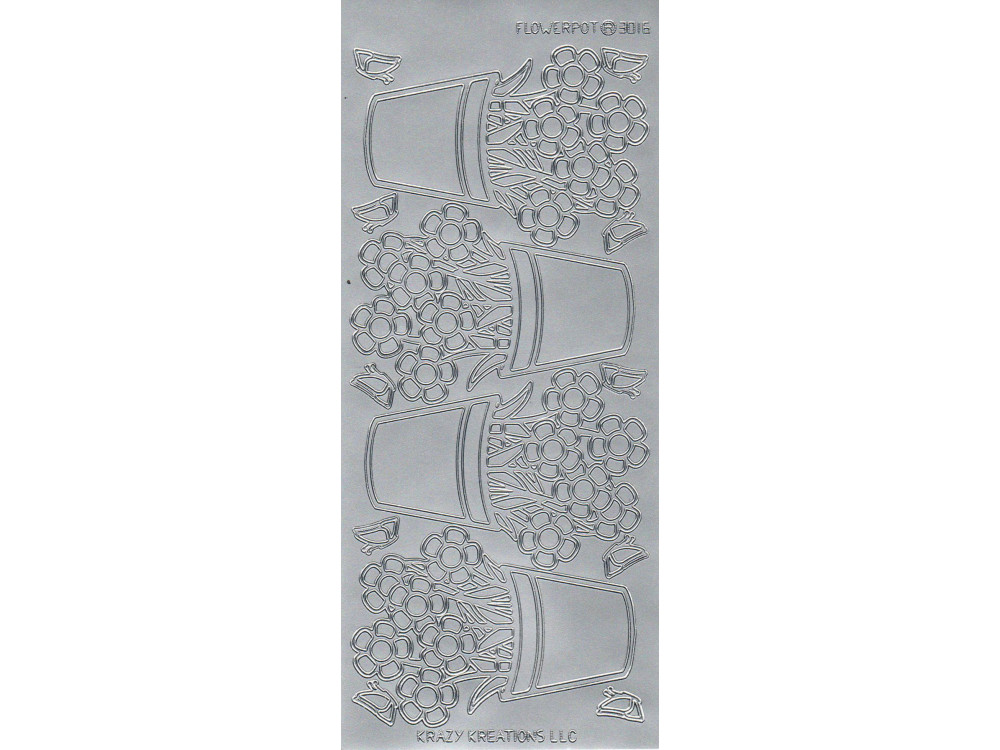 Stickersy - Kwiaty w doniczce 3016 Silver