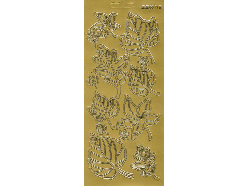 Stickersy - Liście 716 Gold